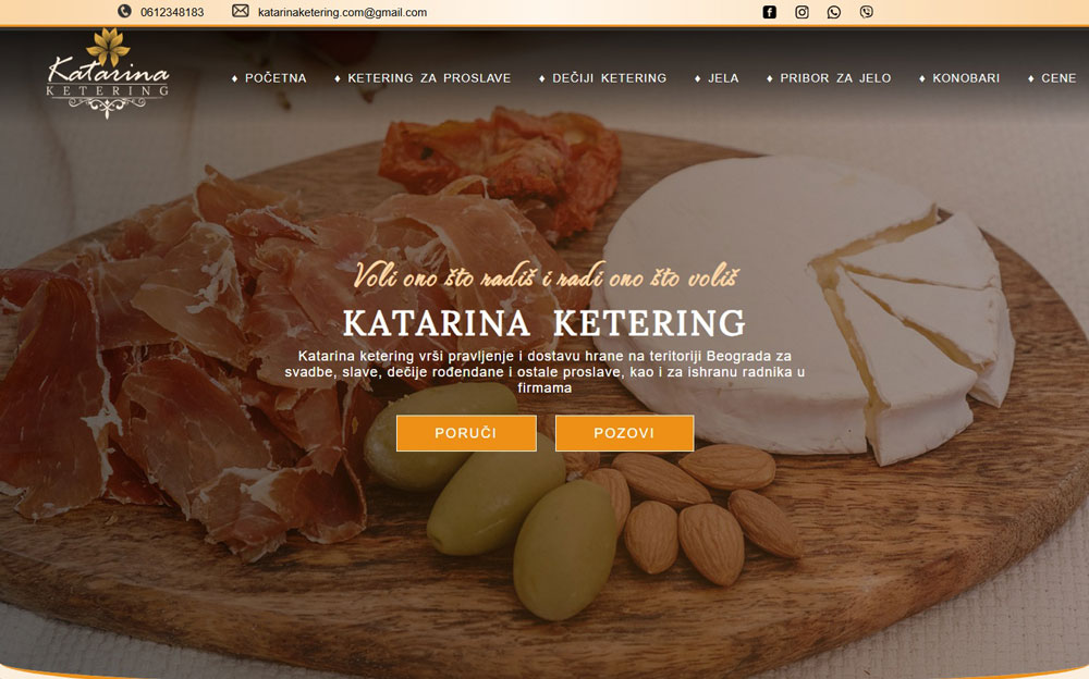 Izrada sajta za Katarina Ketering - profesionalan web dizajn za ketering