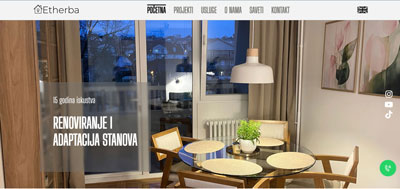 Portfolio sajt arhitekte – minimalistički dizajn i galerija radova