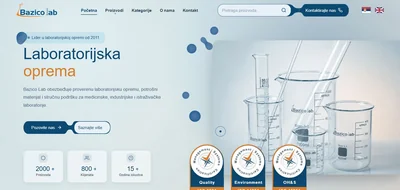 Website development for Bazicolab – laboratory equipment and B2B catalog