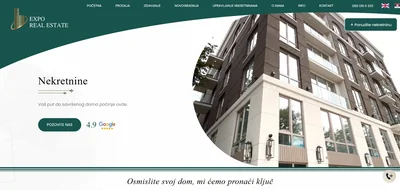 Website development for Expo Real Estate – a real estate agency in Belgrade