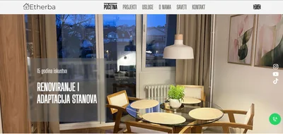 Website redesign for Rekonstrukcije – apartment renovations and reconstructions