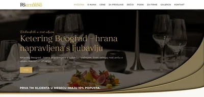Website development for RS Ketering – catering services in Belgrade