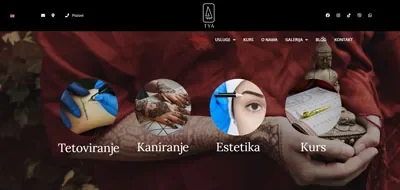 Website development for Tya Studio – tattoo studio, cupping and aesthetic services